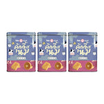 Kilin Milk Cream Biscuits in a 400g tin, stacked for display, part of the dry grocery snack and confectionery selection.