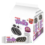 FUN O Sandwich Cookies filled with cookie and cream flavor, 40.5g, in snack and confectionery packaging, showing the cookies' creamy filling