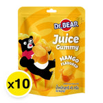 DR.BEAR Mango Gummy candies in a 45g pack, displayed in a box of 10, colorful chewy snack from the confectionery product line.