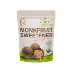 Zalt Luo Hang Guo Sugar premium dry grocery product with certification, showing the packaged sugar in a clear container.