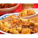 House Mabo Tofu Nikunashi Medium Hot 150g, dry grocery product with spicy tofu and vegetable flavor, packaged in a resealable bag.