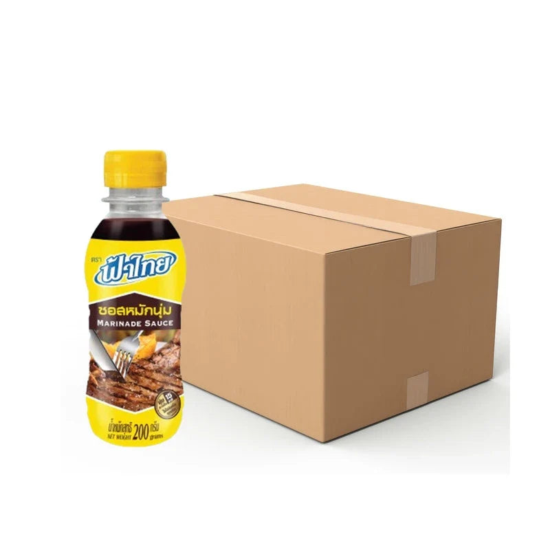 FATHAI Marinade Sauce 200g, pack of 12, dry grocery product with bottles of flavorful marinade for cooking and grilling.