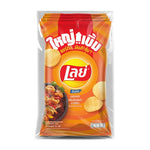 Lay's Rock BBQ Potato Chips, 75g pack, crispy snack in a colorful bag, ideal for dry grocery and snack lovers.