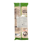 Sempio Wheat Noodles Soft & Thin 500g dry grocery product with uncooked noodles in a clear bowl on a wooden surface