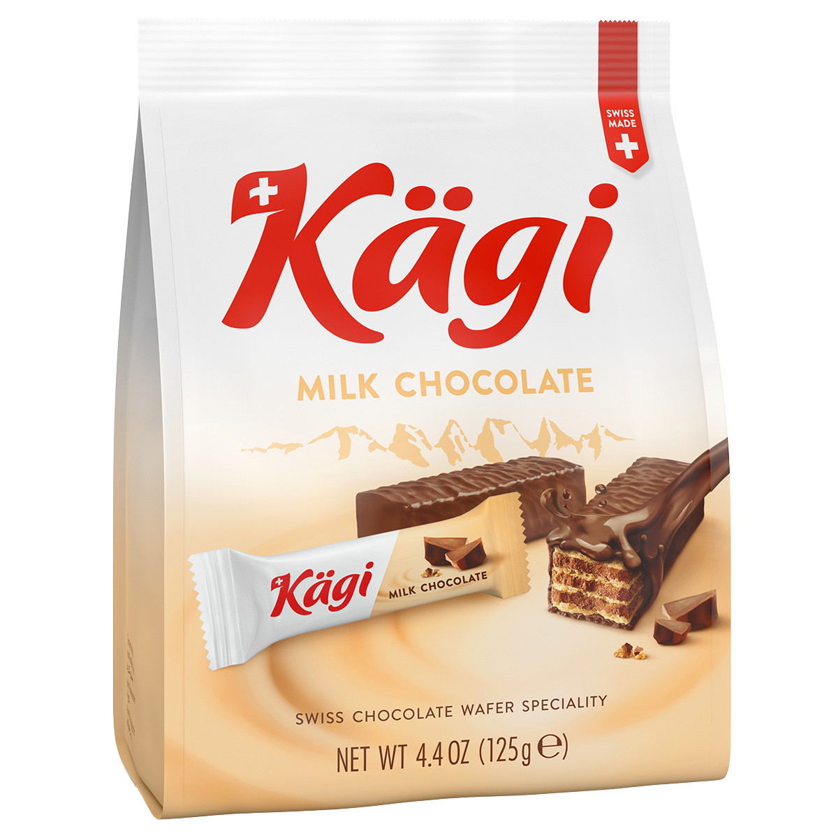 Kagi Mini Chocolate Wafer, a confectionery snack with crispy wafer layers covered in chocolate, shown in the image.