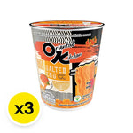 Mama Oriental Kitchen Dried Instant Cup Noodles Stir Fried in a cup with noodles, vegetables, and seasoning visible.