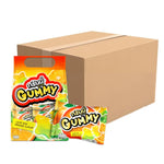 GRINNY Pectin Gummy Star snacks with lime and orange flavor, 15g x12 pack, colorful star-shaped confectionery, dry grocery product