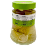 Canned D'Amico Artichoke Hearts in a jar, showcasing tender, whole artichoke hearts ready for cooking or salads.