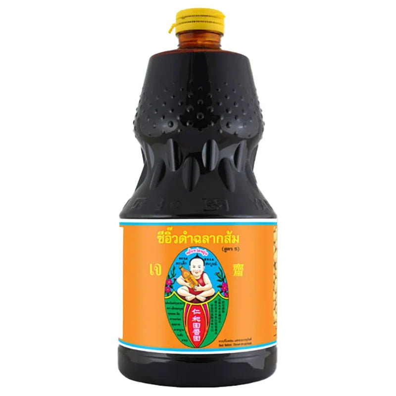 DEK SOM Boon Dark Soy Sauce Formula 5 in 2.7kg bottle, a dark soy sauce for cooking, from DEK SOM BOON Dry Grocery product line.