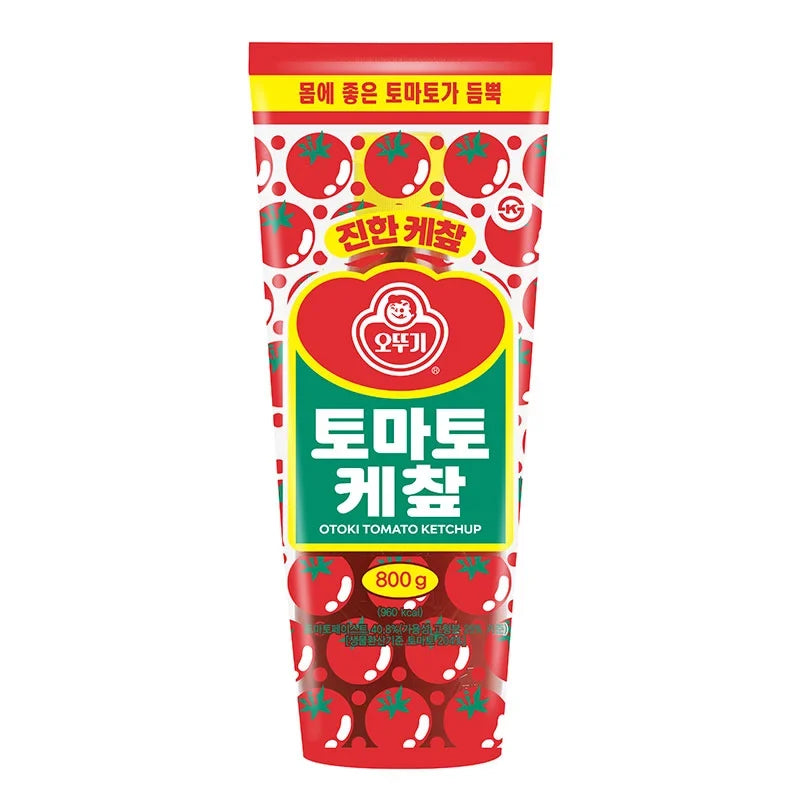 Otoki Tomato Ketchup 800g bottle from the dry grocery section, featuring a red label and clear cap.