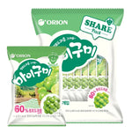 Orion My Gummy Green Grape Jelly in 259g jar, showing colorful gummy candies with green grape flavor in a clear container.