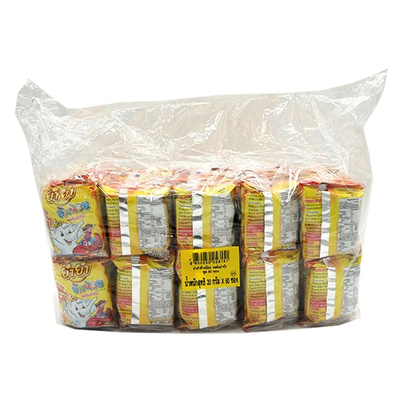 YUMYUM Chang Noi Tom Yum Kung flavor instant noodles, 20g packet, dry grocery product, with spicy shrimp flavor.