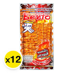 BENTO Bento Squid Seafood Snack with Korean spicy sauce, 4g, dry grocery snack, savory and spicy seafood flavor.