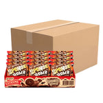 Grinny Sponge Bomb Snack Extreme Chocolate flavor, 15g x 12 packs, dry grocery confectionery with chocolate-filled sponge snacks.