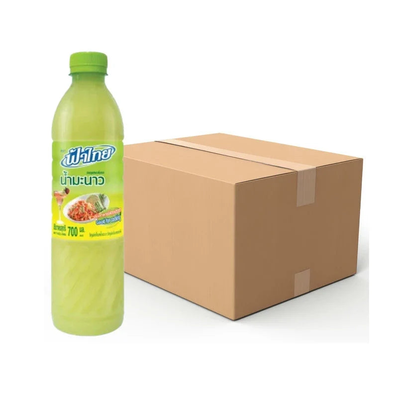 FATHAI Lime Juice 700ml bottle, dry grocery product, shown in the image with fresh lime juice in a clear glass.