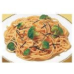 S&B Cod Roe Nama Fumi Tarako spaghetti sauce with dried chives in a jar, ideal for Japanese-style pasta dishes.