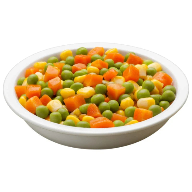 MICA Green Peas in Brine 400g jar, dry grocery product with bright green peas visible in clear brine liquid