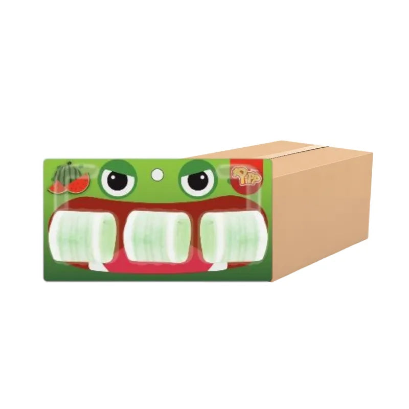 PIPP Pipp Gummy Roll Watermelon flavor pack, 21g x12 pieces, a colorful snack confectionery in a vibrant package.