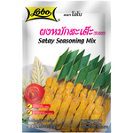 Lobo Satay Seasoning Mix in a spice packet, used for flavorful satay dishes in grocery cooking.