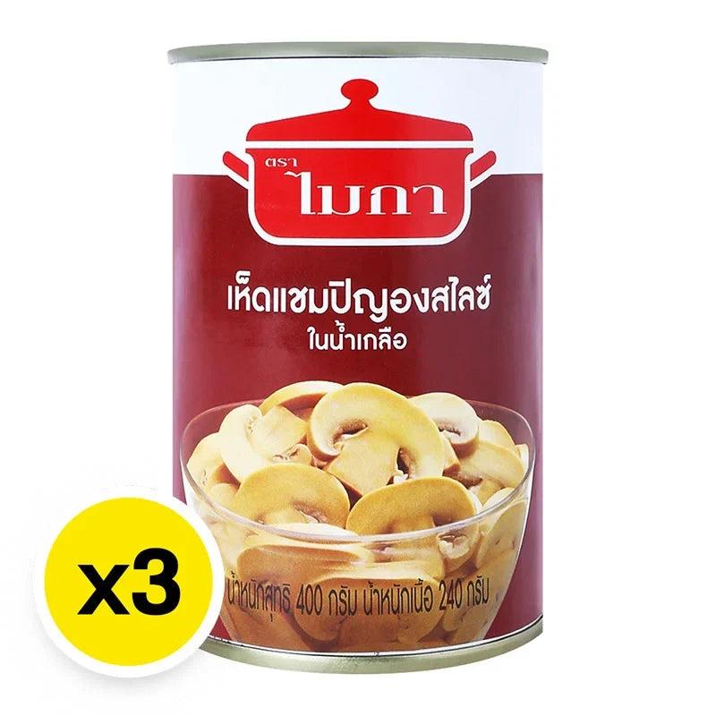 MICA Mica Mushroom Slices in a 400g package, dry grocery product, shown in a clear image with sliced mushrooms.