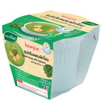 Kewpie Cream Soup with Spinach in a bowl, creamy texture with fresh spinach leaves, ready to serve.