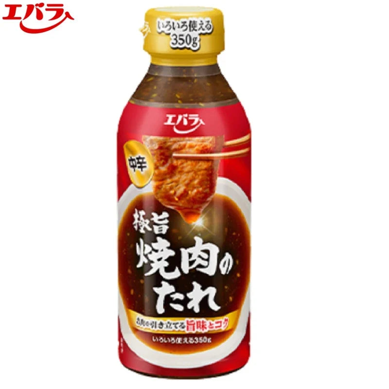 Ebara Goku Uma Yakiniku No Tare Chukara 350g bottle of Japanese yakiniku sauce for grilling and dipping.