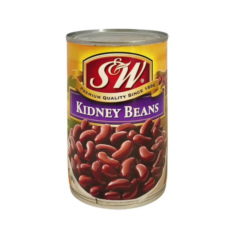 S&W Red Kidney Beans in a dry grocery package, showing vibrant red beans ready for cooking or recipe use.