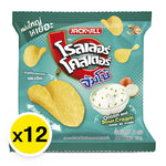 Roller Coaster Onion & Sour Cream snack pack with 12 individual 12g bags of flavored confectionery treats.
