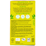 Pukka Three Ginger herbal tea bags in a box, caffeine-free healthy drink with 20 tea bags for soothing ginger flavor.