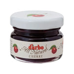 Jar of Darbo Cherry Jam 60, a rich cherry fruit spread in a glass jar, for use in breakfast or baking.