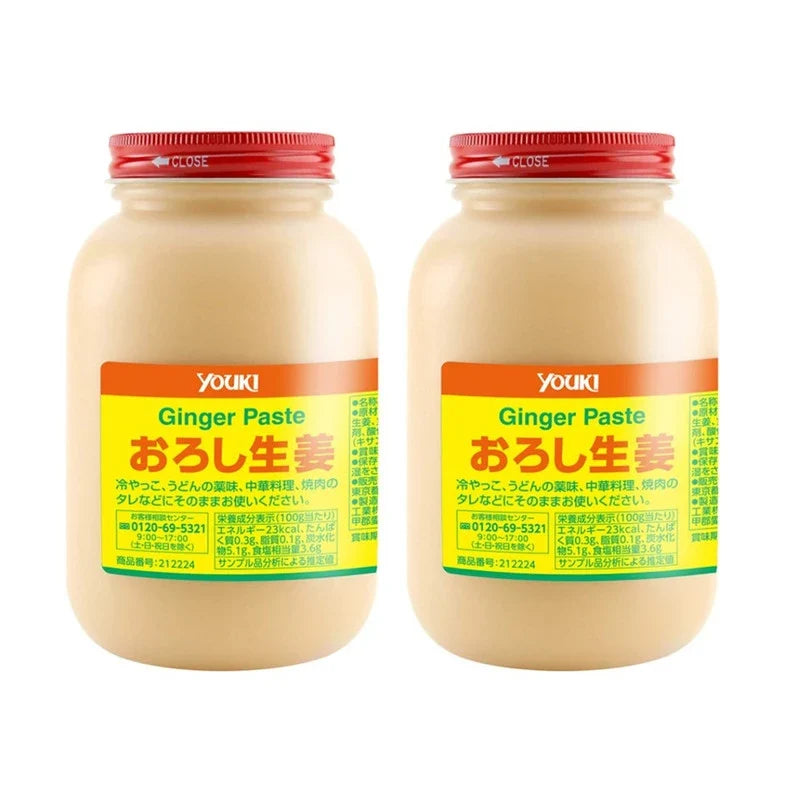 Youki ginger paste with Japanese grated ginger in 900g bottles, ideal for cooking, dry grocery from the YOUKI brand.