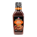 McCormick Grill Mates Spicy Korean Sauce bottle with label, showcasing bold Korean-inspired flavor for grilling and cooking.