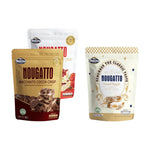 Nezline Nougatto nougat crisp snack with crunchy texture and creamy nougat filling, displayed in a close-up shot.