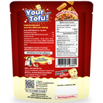 Crispy soy protein tofu chips with mala BBQ flavor from Your Tofu, a crunchy snack made from tofu for savory snacking.