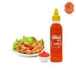 J-Lek Jay Lek Chili Sauce 235g jar, spicy Thai condiment with red chili peppers and rich flavor, ideal for cooking and dipping.