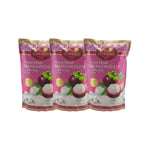 Sriwanna Freeze Dried Mangoteen, dry mango snack from SRIWANNA, showcasing vibrant dried mango pieces in a clear package.