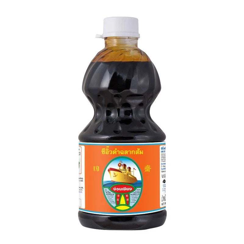 Nguan Chiang Sweet Dark Soy Sauce 2700g bottle, traditional dark soy sauce for cooking and seasoning in Asian cuisine.