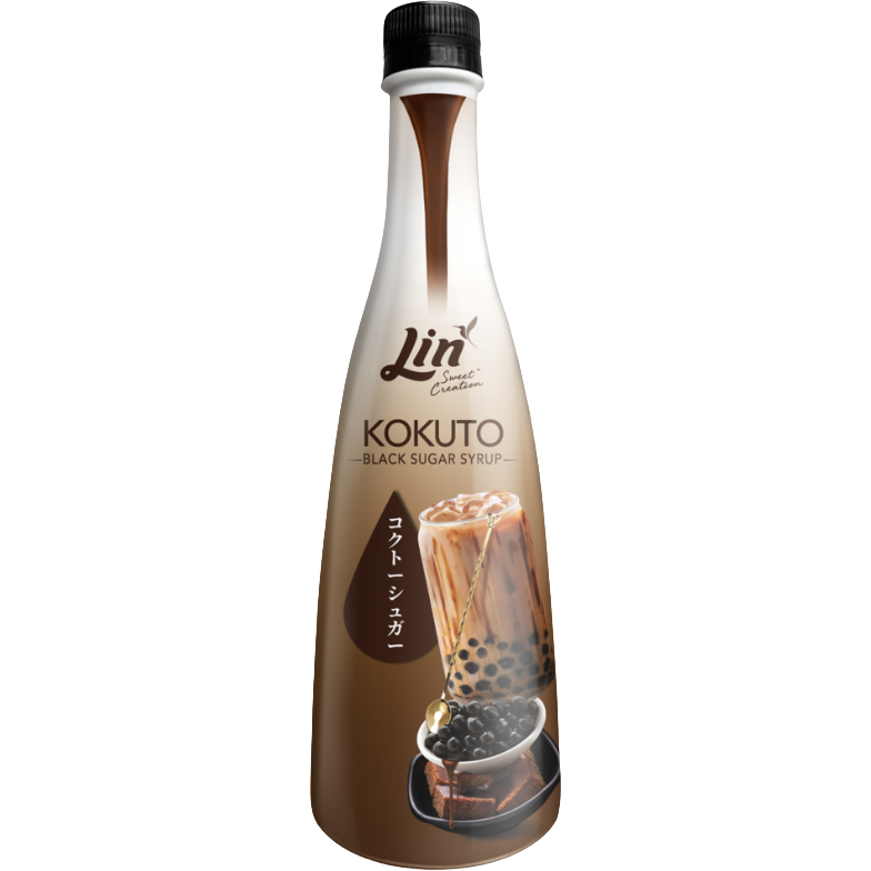 Lin Black Sugar Syrup bottle, rich dark brown color, in a grocery product image showing the packaging and label.