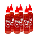 J-LEK Jay Lek Sriracha Chili Sauce mixed with tomatoes in a bottle, perfect for dry grocery use and flavorful dishes.