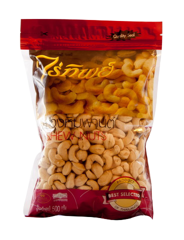 Raitip Cashew Nuts, confectionery snack with roasted whole cashews, in a clear bowl showing their golden-brown color.