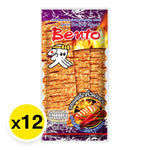 BENTO spicy grilled squid seafood snack in 4g packages, dry grocery snack with spicy flavor, shown in resealable bag