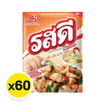 Rosdee Chicken Flavored Seasoning Powder in a 155g packet, shown in a bulk pack of 60 for dry grocery use.