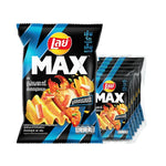 Lay's Max Crab Curry Snack Sticks, 40g x6, crispy crab-flavored confectionery snack in a colorful package.