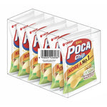 Orion Poca Chips Sour Cream flavor in 60g packs, stacked in a box, crispy snack for dry grocery and confectionery lovers.