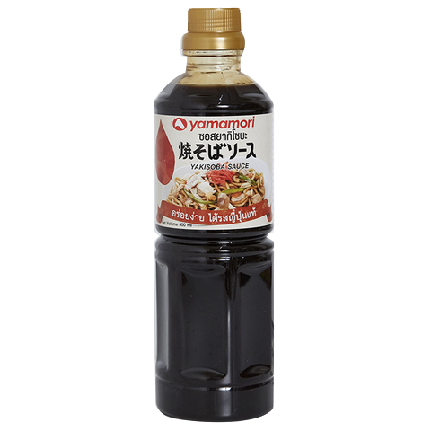 Yamamori Yakisoba grocery product, stir-fried Japanese style noodles with vegetables and savory sauce in a package.