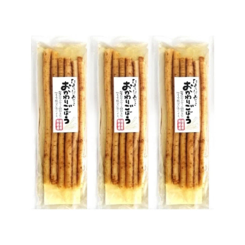 OBANEYA Obaneya Okawari Gobou Japanese burdock root pickle, light dry grocery, showing dried, sliced burdock root in a clear container.