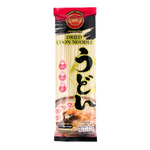 Dry Rabbit Brand Udon Noodles in a clear plastic package, ready for cooking or adding to Asian dishes.