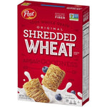 Post Shredded Wheat cereal in 464g box, shown in a clear image, part of dry grocery products.