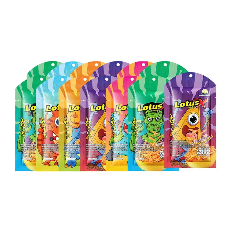 Lotus Biscuit 18g pack, a dry grocery snack from LOTUS, featuring golden caramel-flavored biscuits with a crunchy texture.