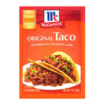 McCormick Original Taco Seasoning in a spice jar, ideal for flavorful taco meat and seasoning for Mexican dishes.
